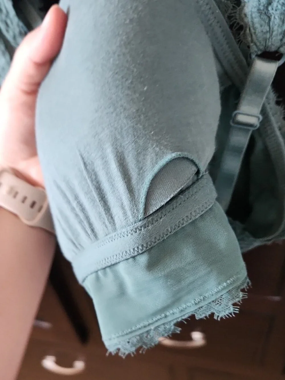 aerie Eyelash Lace Longline Bralette in Palm - Picture 9 of 12
